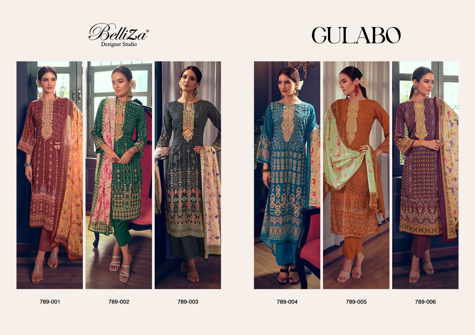 Gulabo By Belliza Jam Cotton Dress Material Catalog
